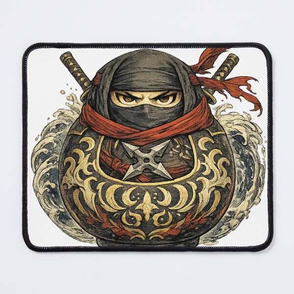 Item preview, Ninja Daruma – Japanese Warrior Spirit Mascot Art designed and sold by JPAN NEO EDO.
