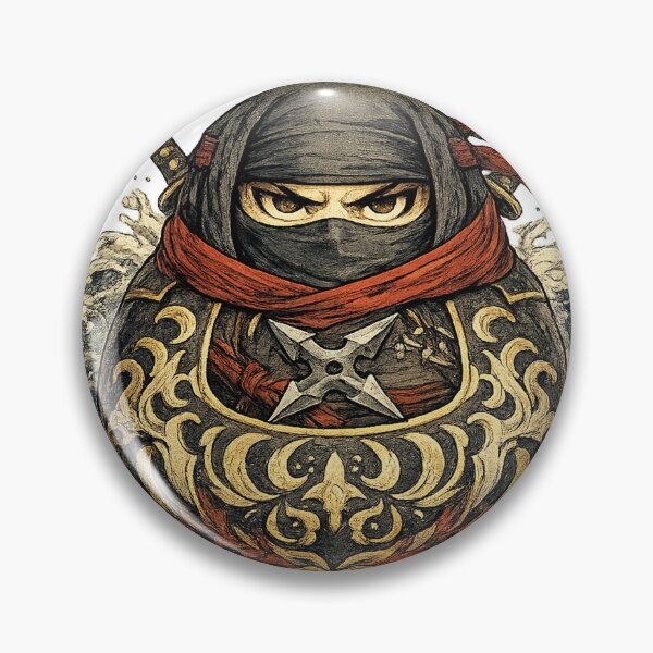 Item preview, Ninja Daruma – Japanese Warrior Spirit Mascot Art designed and sold by JPAN NEO EDO.