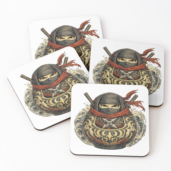 Item preview, Ninja Daruma – Japanese Warrior Spirit Mascot Art designed and sold by JPAN NEO EDO.