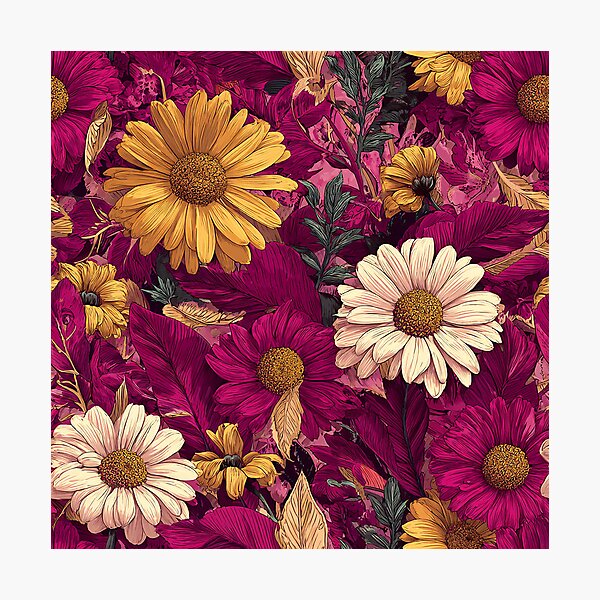 Item preview, Flourishing Daisy  - Botanical Garden Pattern   - Retirement Gifts for Husband designed and sold by RoyalStarsPatts.