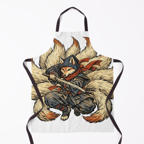 Item preview, Nine-Tailed Fox Ninja – Kitsune Shinobi Japanese Fantasy Art designed and sold by JPAN NEO EDO.