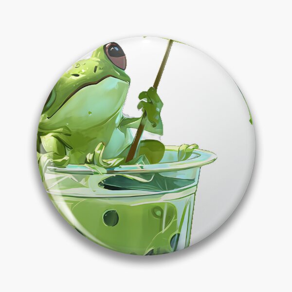 Item preview, Matcha Boba Frog designed and sold by IllumeInk.