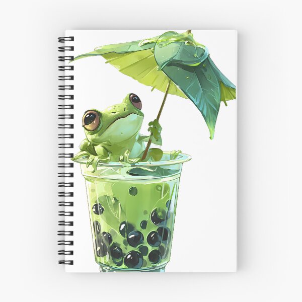 Item preview, Matcha Boba Frog designed and sold by IllumeInk.