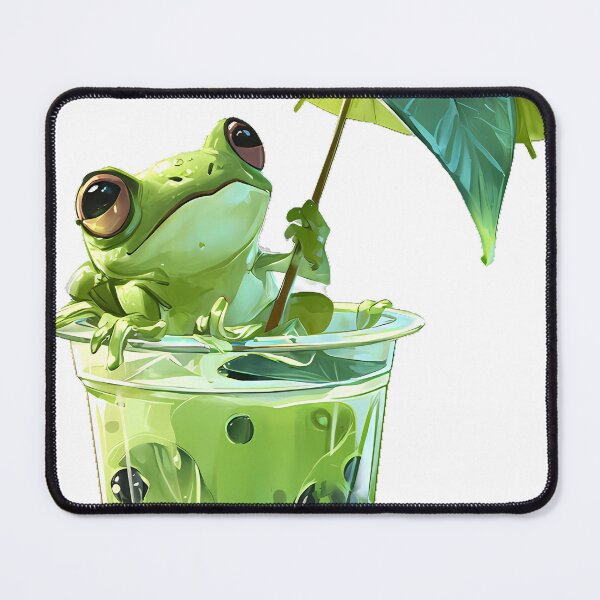 Item preview, Matcha Boba Frog designed and sold by IllumeInk.