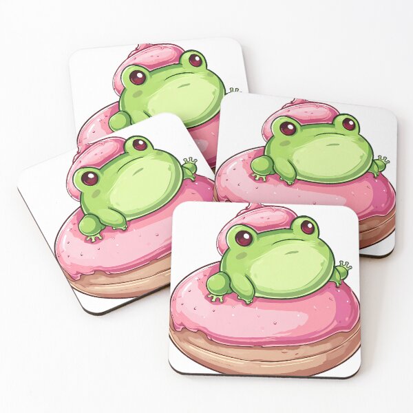 Item preview, Matcha Donut Frog designed and sold by IllumeInk.