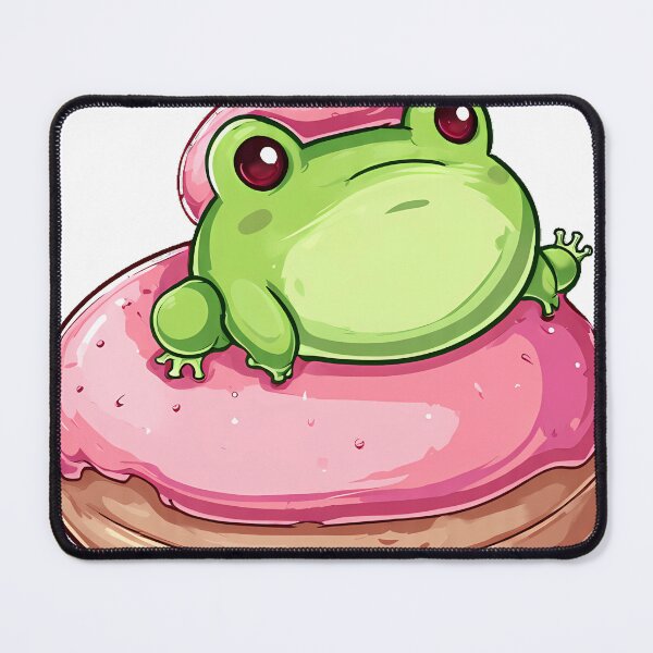 Item preview, Matcha Donut Frog designed and sold by IllumeInk.