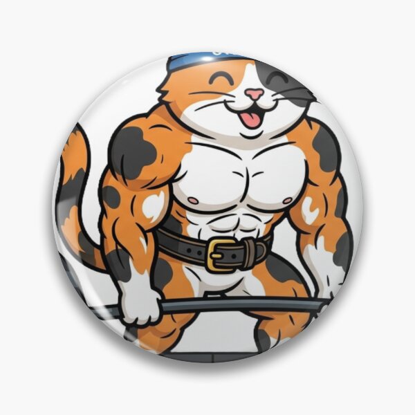 Artikelvorschau, Buff Cat Deadlift Heavy Weightlifting Fitness entworfen und verkauft von JeevanStickers.
