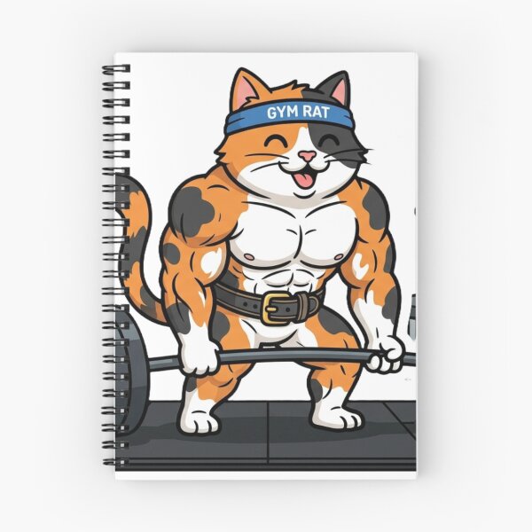 Item preview, Buff Cat Deadlift Heavy Weightlifting Fitness designed and sold by JeevanStickers.