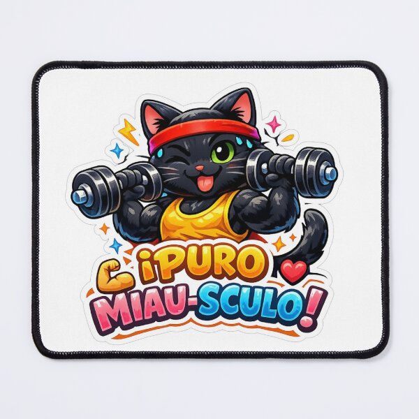 Item preview, Pure Meow-scle! The feline gym is open designed and sold by Opps-diseño.