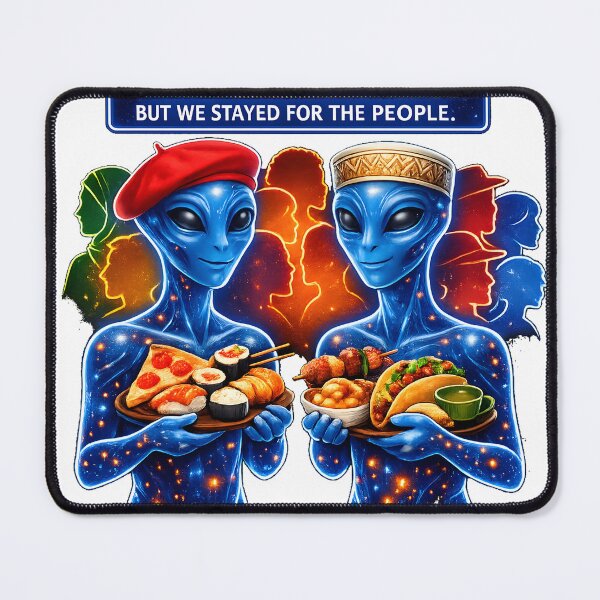Item preview, We Came for the Food, Stayed for the People – Cosmic Unity Design designed and sold by bluesirian22.