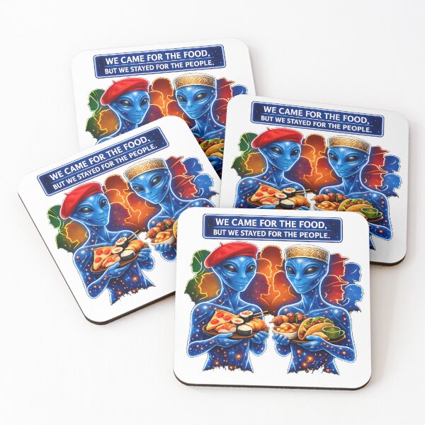 Item preview, We Came for the Food, Stayed for the People – Cosmic Unity Design designed and sold by bluesirian22.