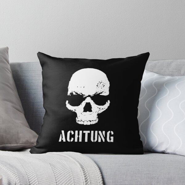 Item preview, BIRD Original - White Achtung Danger Skull designed and sold by shopBird.