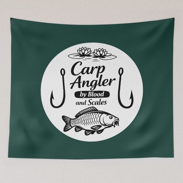 Item preview, Carp Angler by Blood and Scales - fishing design designed and sold by Mati-Studio.