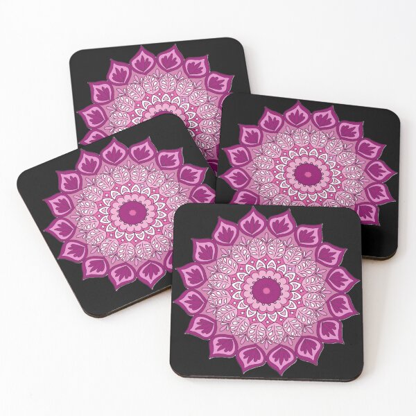 Item preview, Copy of Pink Floral Mandala | Soft Boho Sacred Geometry Art designed and sold by MysticPurpleHue.