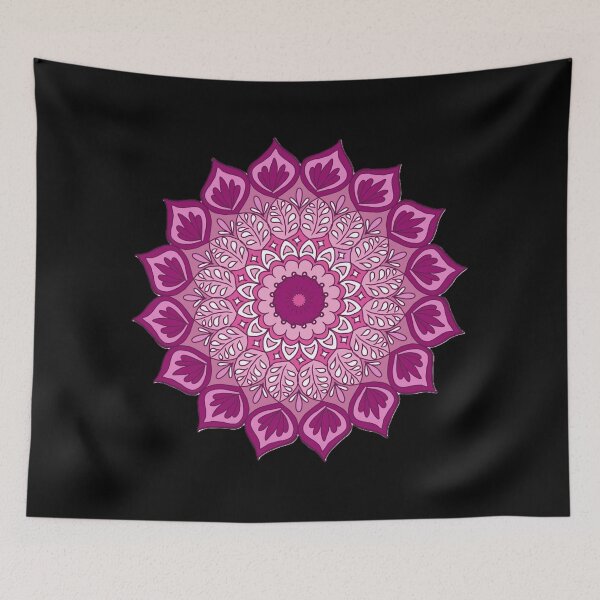 Item preview, Copy of Pink Floral Mandala | Soft Boho Sacred Geometry Art designed and sold by MysticPurpleHue.