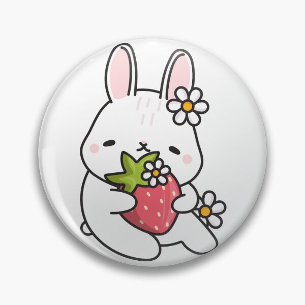 Item preview, Strawberry Daisy White Bunny Sticker Pack designed and sold by AnimaliaStar.