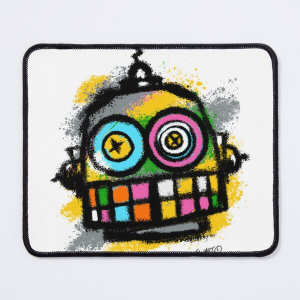 Item preview, Retro Robot No. 02 | Colourful Urban Folk Art Character by GWART designed and sold by GWARTGB.