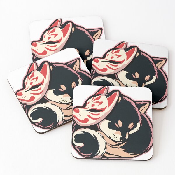 Item preview, Kitsune Mask Shiba designed and sold by IllumeInk.