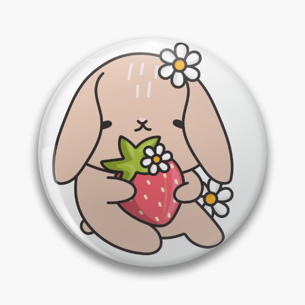 Item preview, Strawberry Daisy Brown Bunny Sticker Pack designed and sold by AnimaliaStar.
