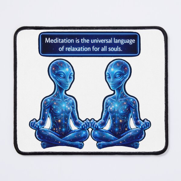 Item preview, Meditation is Universal Relaxation for All Souls – Blue Alien Meditation designed and sold by bluesirian22.