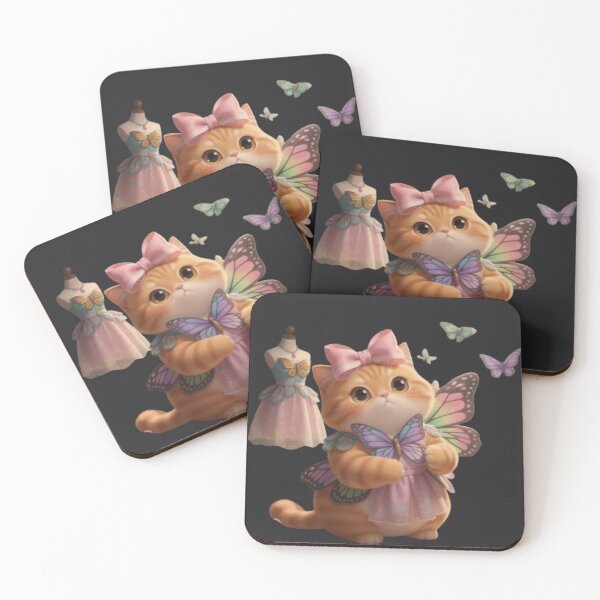 Item preview, Butterfly Princess Cat With Dress designed and sold by Moody Vibes Studio.