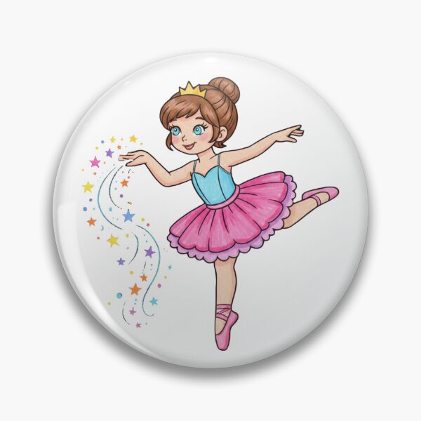 Item preview, cute ballerina designed and sold by Inka Moon Design.