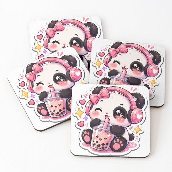 Item preview, Cute Kawaii Panda Bubble Tea Sticker designed and sold by PixelMood Stickers.
