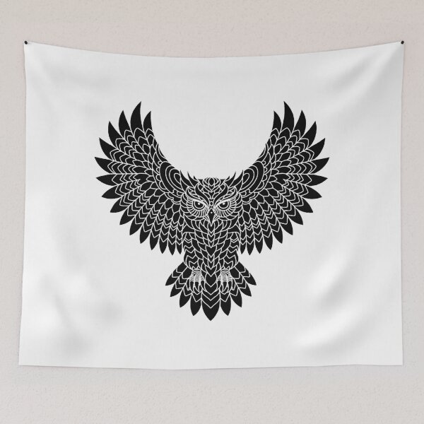 Item preview, Dark Owl Silhouette Night Guardian Gothic Wildlife Art designed and sold by ArcticFoxStudio.