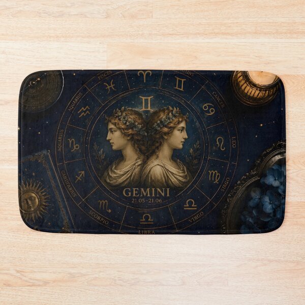 Item preview, Gemini Twin Faces Dark Celestial Classical Zodiac Art designed and sold by Zodiac Celestial Art.
