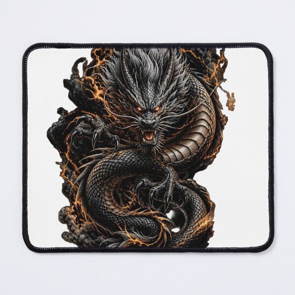 Item preview, Majestic Celestial Dragon Glowing Fire and Smoke Art designed and sold by SupernovaNote.