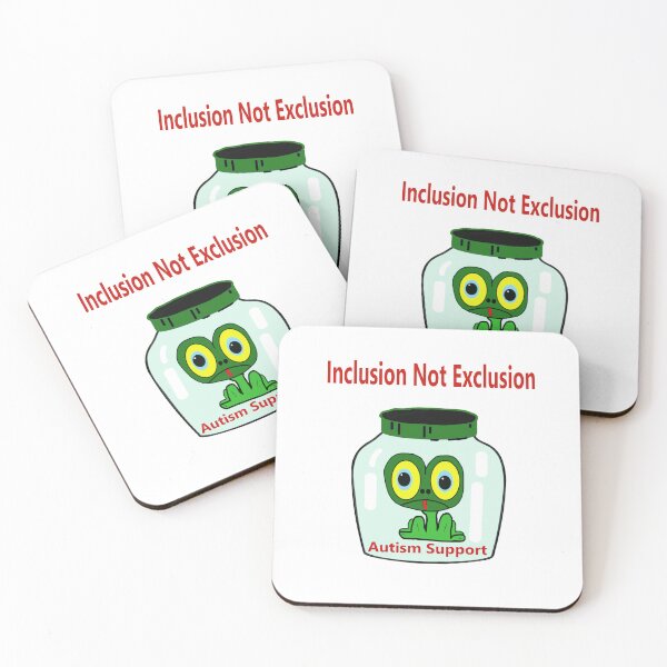 Item preview, Inclusion Not Exclusion – Autism Support Frog designed and sold by Mother Daughter Drawings .