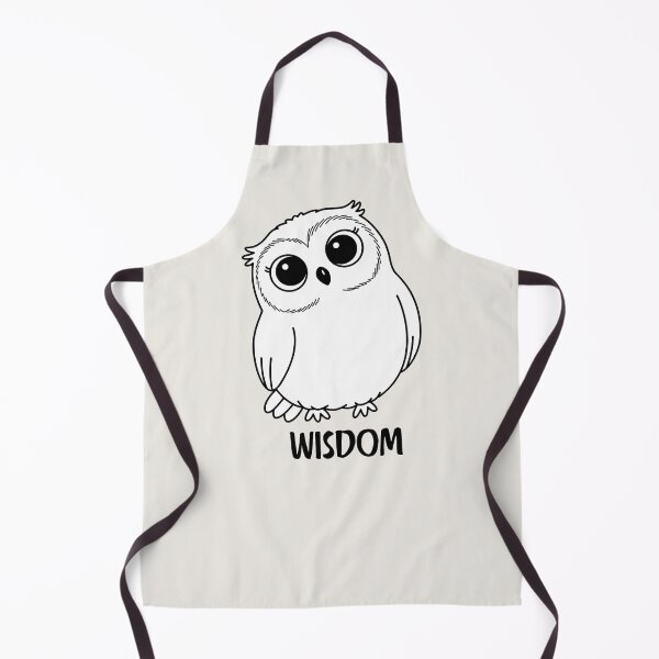 Item preview, Minimalist Wisdom Owl Fine Line Art Kawaii Design designed and sold by ShaderShirts.