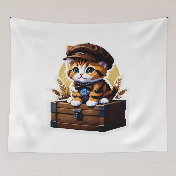 Item preview, Vintage Countryside Cat Sticker (Rustic & cozy) designed and sold by tim tal.
