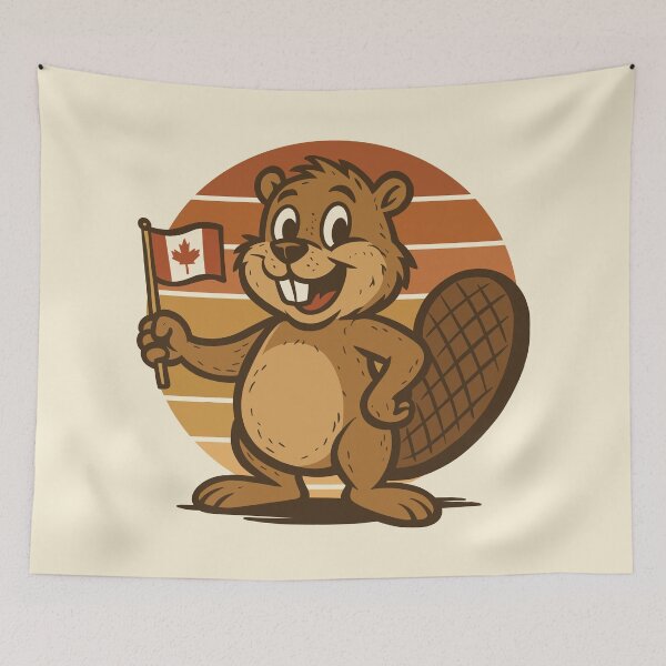 Item preview, Retro Canada Day Beaver designed and sold by Ghost on Toast.