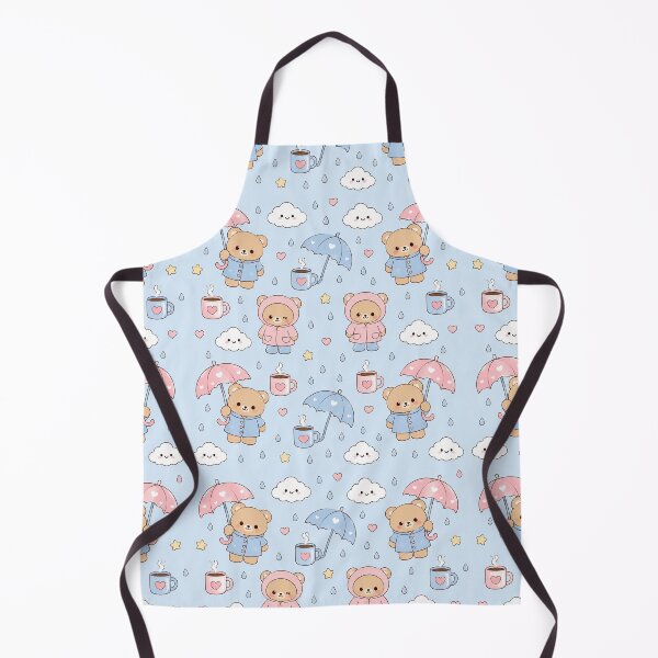 Item preview, Cute Teddy Bear Rainy Day Pattern Pastel Kawaii Cozy Aesthetic designed and sold by Soft Berry Studio.