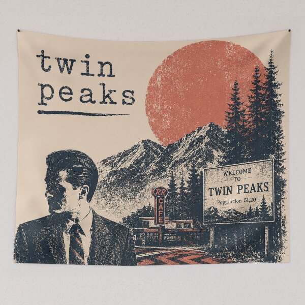 Item preview, Twin Peaks – Vintage Noir Lodge Screenprint Shirt designed and sold by DiamondSkyShirt.