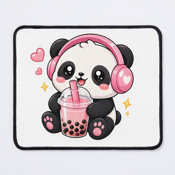 Item preview, Cute Kawaii Panda Bubble Tea Sticker designed and sold by PixelMood Stickers.