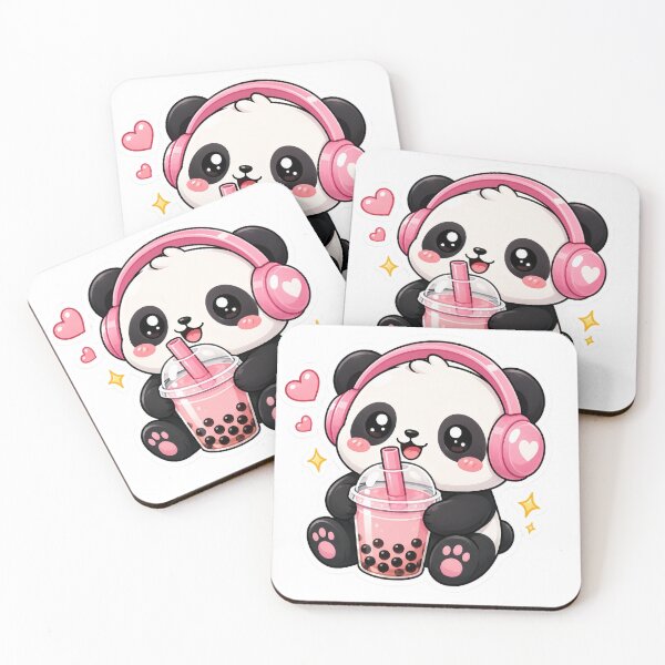 Item preview, Cute Kawaii Panda Bubble Tea Sticker designed and sold by PixelMood Stickers.