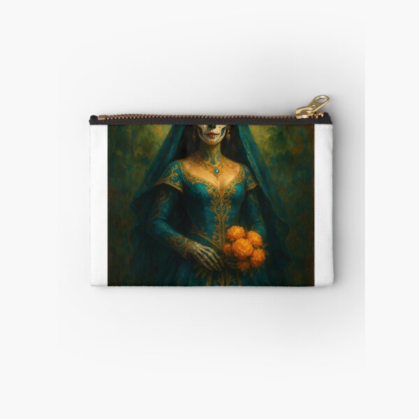 Item preview, Marigold Bride Catrina — Day of the Dead Art designed and sold by PixelBrujeria.
