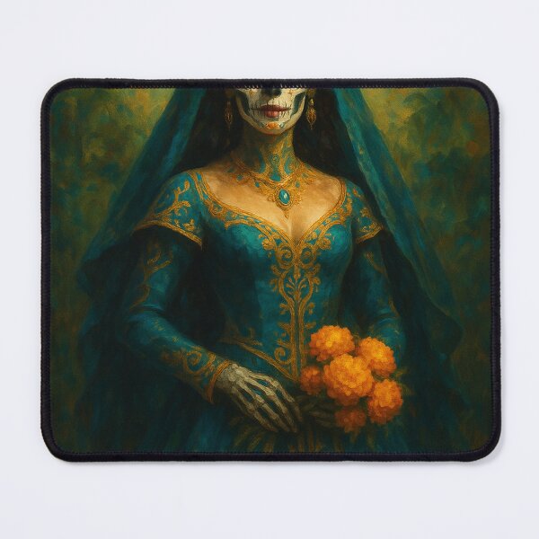 Item preview, Marigold Bride Catrina — Day of the Dead Art designed and sold by PixelBrujeria.