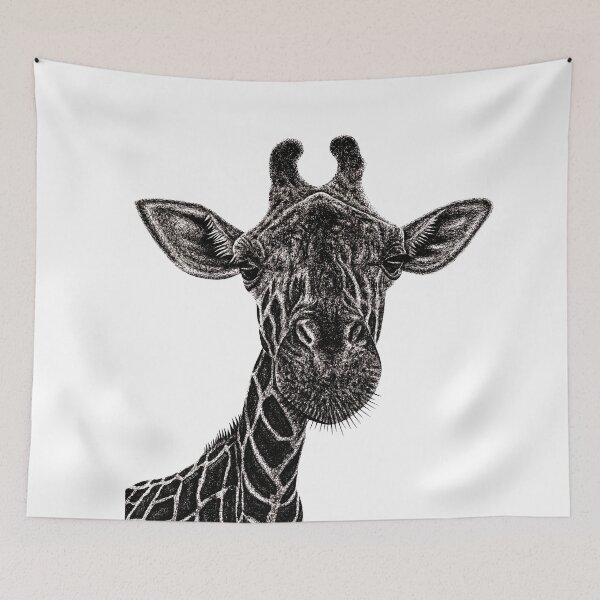 Item preview, Drawing of giraffe face designed and sold by LorenDowding.