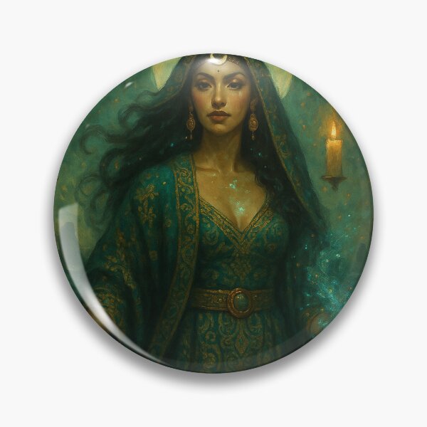 Item preview, Moon Priestess — Celestial Latina Goddess Art designed and sold by PixelBrujeria.
