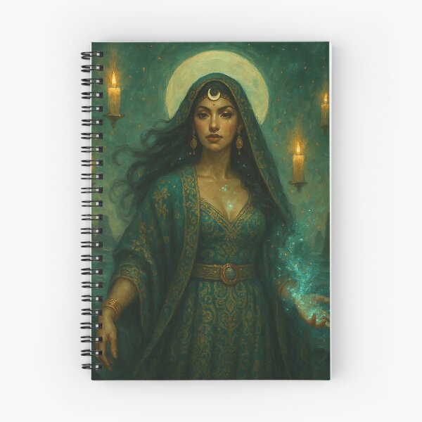 Item preview, Moon Priestess — Celestial Latina Goddess Art designed and sold by PixelBrujeria.