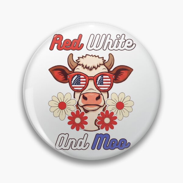 Item preview, Red White and Moo 4th of July designed and sold by tellia-kallisto.