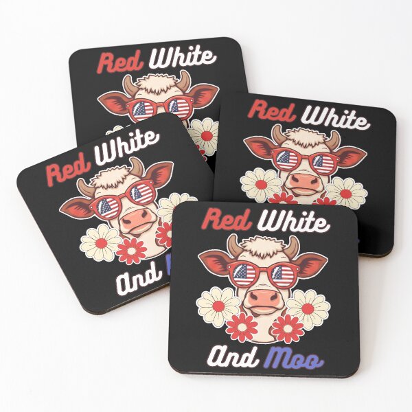 Item preview, Red White and Moo 4th of July designed and sold by tellia-kallisto.