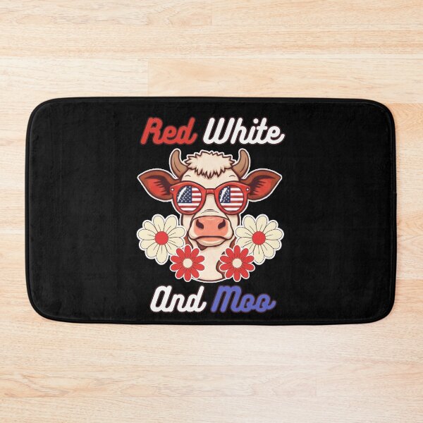 Item preview, Red White and Moo 4th of July designed and sold by tellia-kallisto.