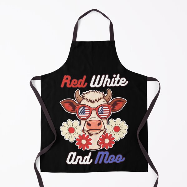 Item preview, Red White and Moo 4th of July designed and sold by tellia-kallisto.