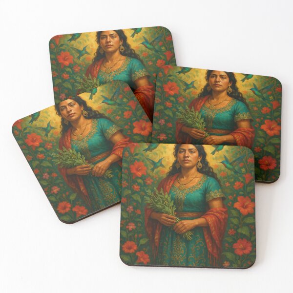 Item preview, Latina Curandera — Bruja Folk Healer Art designed and sold by PixelBrujeria.