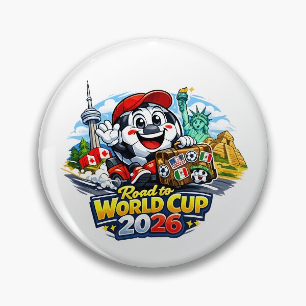 Item preview, Funny Soccer Road Trip 2026 Cartoon | Canada USA Mexico Football Adventure designed and sold by Glow & Grow.