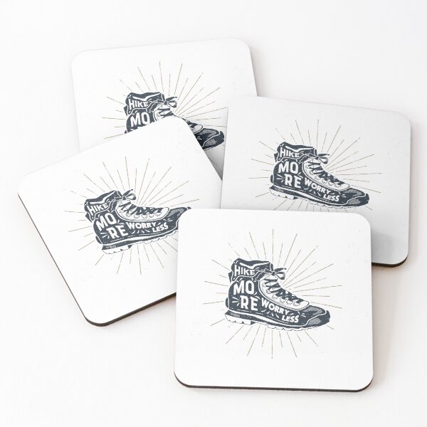 Item preview, Hike More Worry Less Vintage Hiking Boot Design designed and sold by Gravelpeak Co..